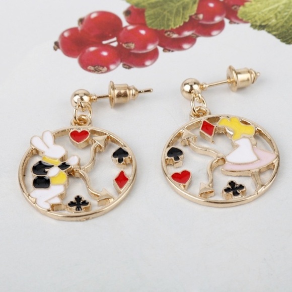 🌸2/$20 Alice in Wonderland Earrings - Picture 2 of 4
